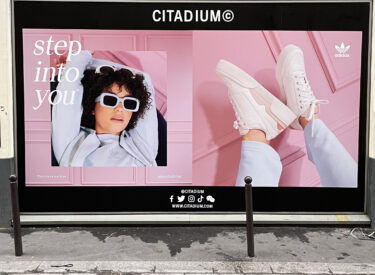 Habillage des vitrines Citadium x campagne Adidas Step into you