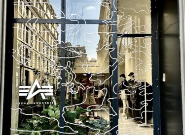 Marquage Vitrine en DAO x Alpha Industries